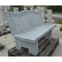 Granite bench with backrest
