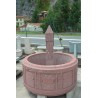 Fountain in porphyry round