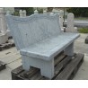 Granite bench with backrest